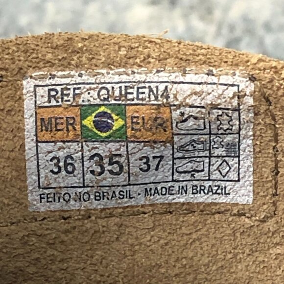 Freeway Easywear Women's Size EUR 37 Queen4 Brown Leather Combat Zip Ankle Boots - Picture 16 of 16